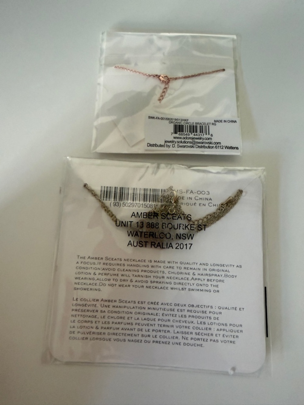 NEW Adore Swarovski Bracelet & Amber Sceats Necklace Gold Set - Picture 2 of 2